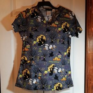 Halloween Scrub Top
